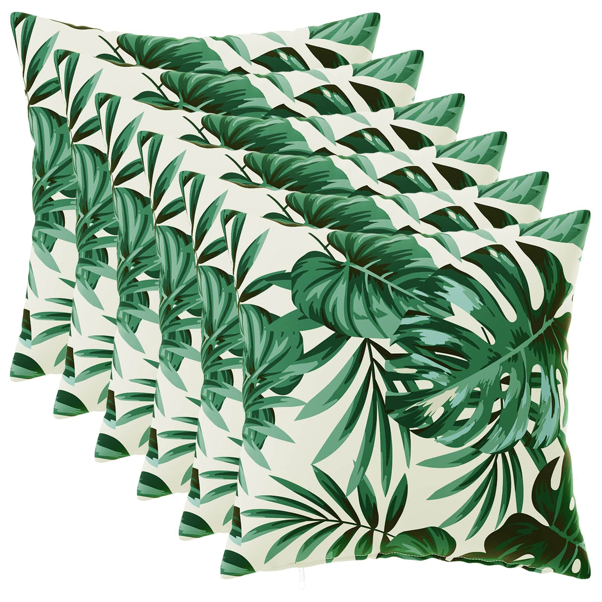 vidaXL Cushion with Pillow HEERLEN 6 pcs Leaf Pattern Polyester