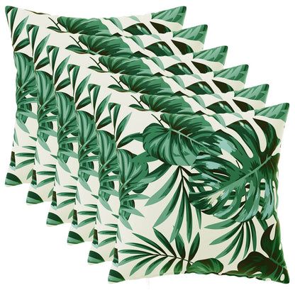 vidaXL Cushion with Pillow HEERLEN 6 pcs Leaf Pattern Polyester