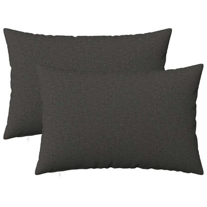 vidaXL Cushion with Pillow HEERLEN 2 pcs Dark Grey Fabric