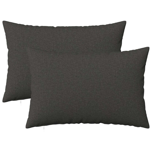 vidaXL Cushion with Pillow HEERLEN 2 pcs Dark Grey Fabric