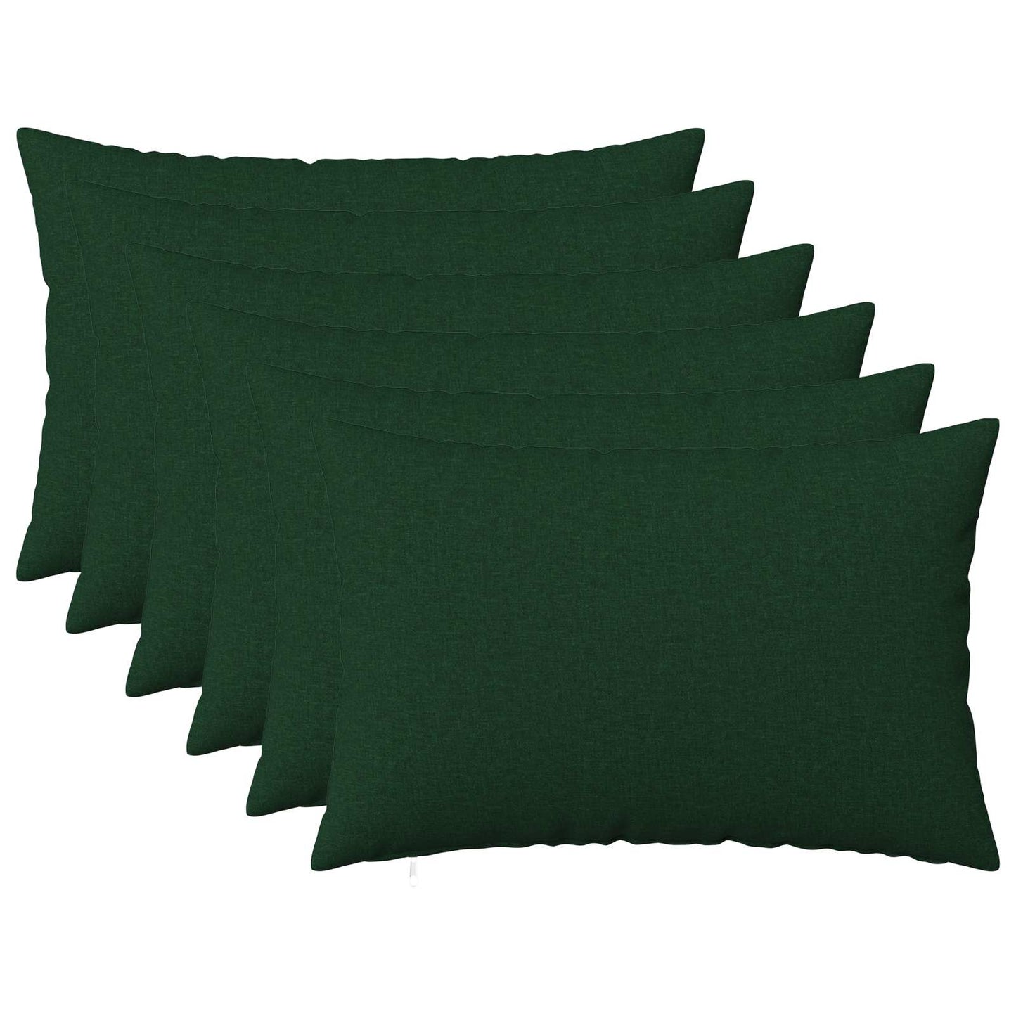vidaXL Cushion with Pillow HEERLEN 6 pcs Dark Green Fabric