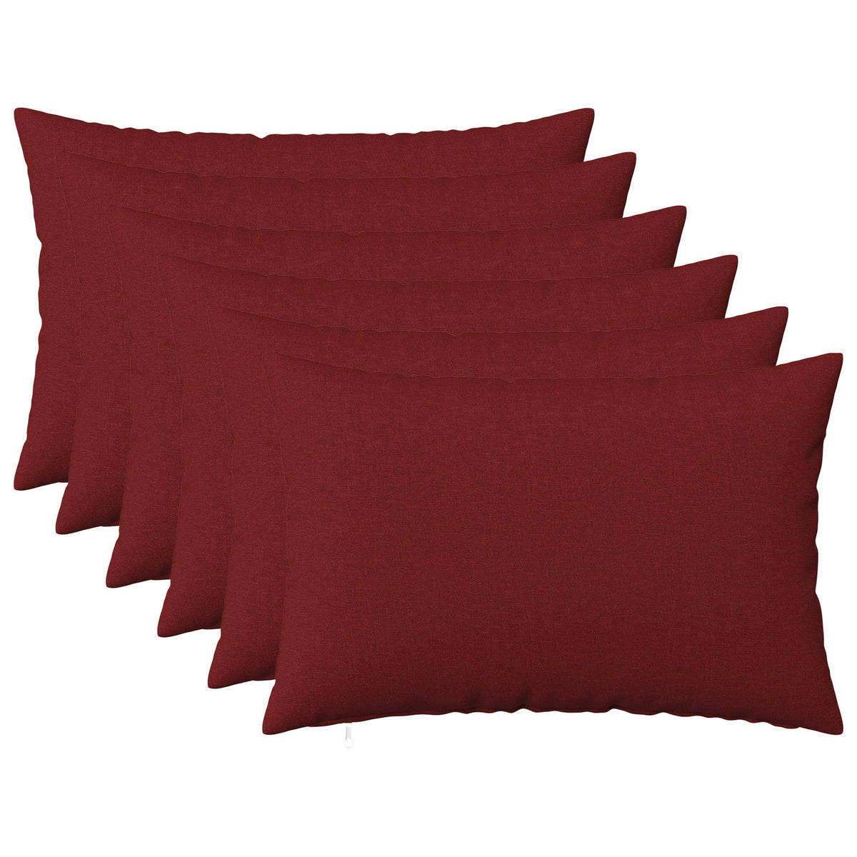 vidaXL Cushion with Pillow HEERLEN 6 pcs Wine Red Fabric