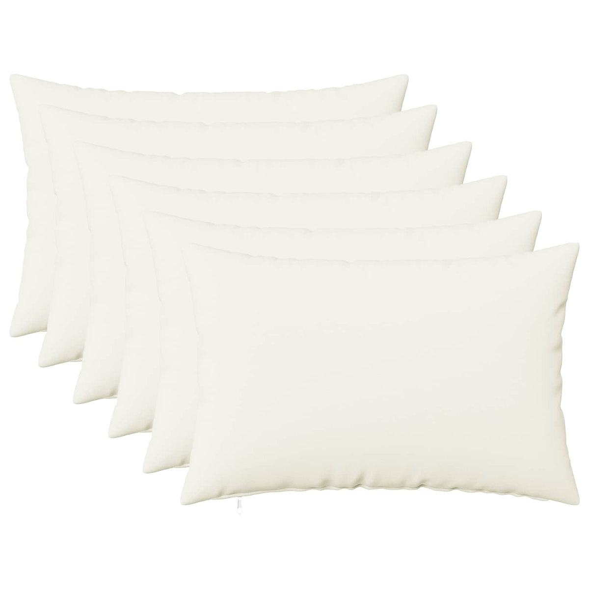 vidaXL Cushion with Pillow HEERLEN 6 pcs White Fabric