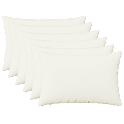 vidaXL Cushion with Pillow HEERLEN 6 pcs White Fabric