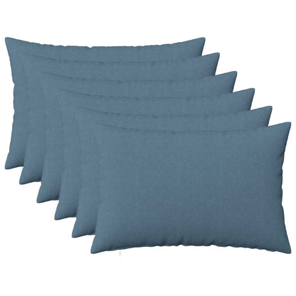 vidaXL Cushion with Pillow HEERLEN 6 pcs Jeans Blue Fabric