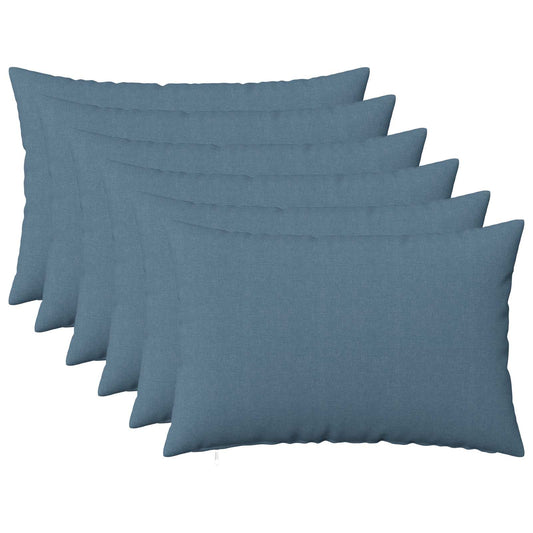 vidaXL Cushion with Pillow HEERLEN 6 pcs Jeans Blue Fabric