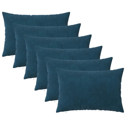 vidaXL Cushion with Pillow HEERLEN 6 pcs Blue Velvet