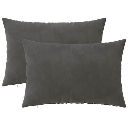 vidaXL Cushion with Pillow HEERLEN 2 pcs Dark Grey Velvet