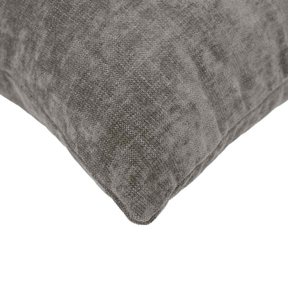 vidaXL Cushion with Pillow HEERLEN 2 pcs Dark Grey Chenille Fabric