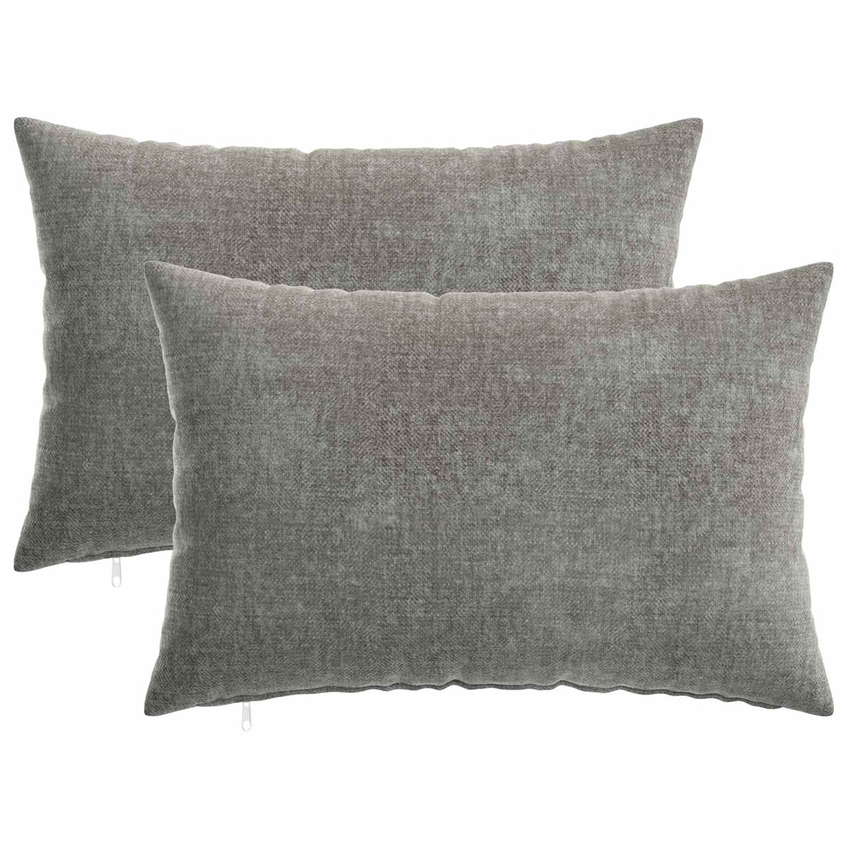vidaXL Cushion with Pillow HEERLEN 2 pcs Dark Grey Chenille Fabric