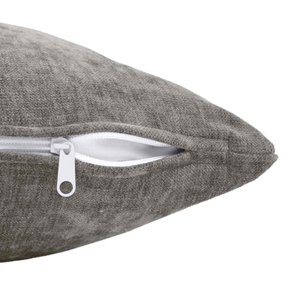 vidaXL Cushion with Pillow HEERLEN 6 pcs Dark Grey Chenille Fabric