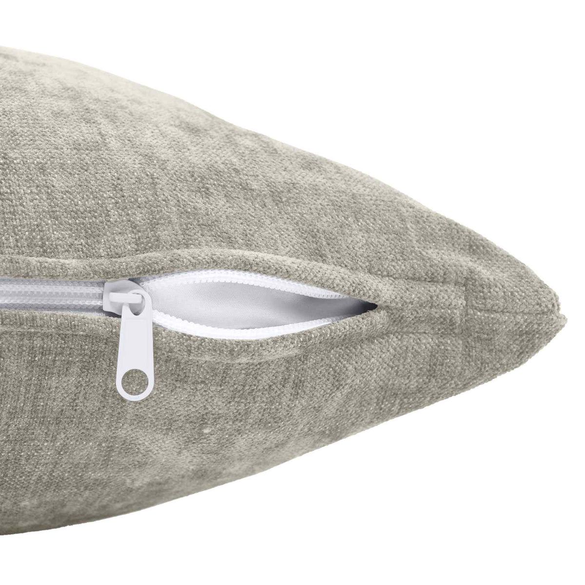 vidaXL Cushion with Pillow HEERLEN 6 pcs Light Grey Chenille Fabric