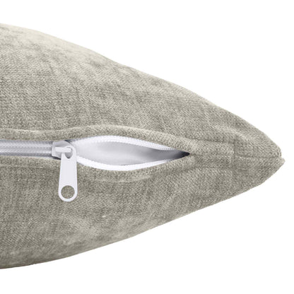 vidaXL Cushion with Pillow HEERLEN 6 pcs Light Grey Chenille Fabric
