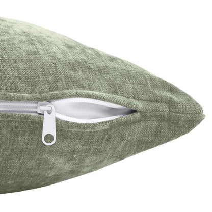 vidaXL Cushion with Pillow HEERLEN 6 pcs Green Chenille Fabric