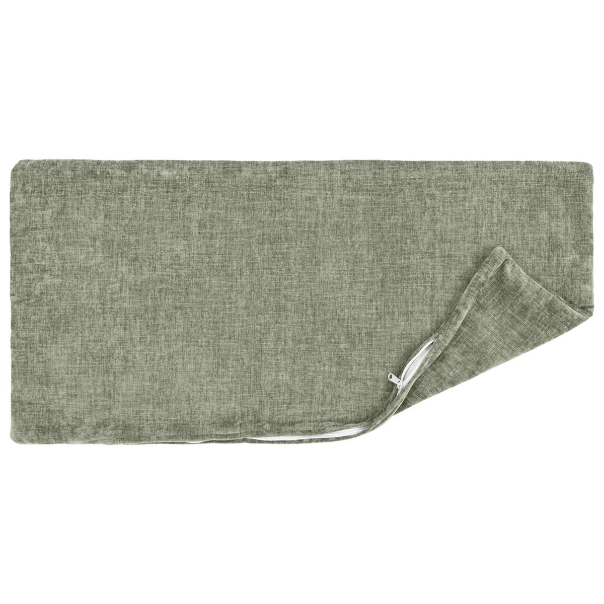 vidaXL Cushion with Pillow HEERLEN 6 pcs Green Chenille Fabric