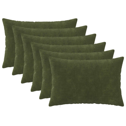 vidaXL Cushion with Pillow HEERLEN 6 pcs Green Microfiber Fleece