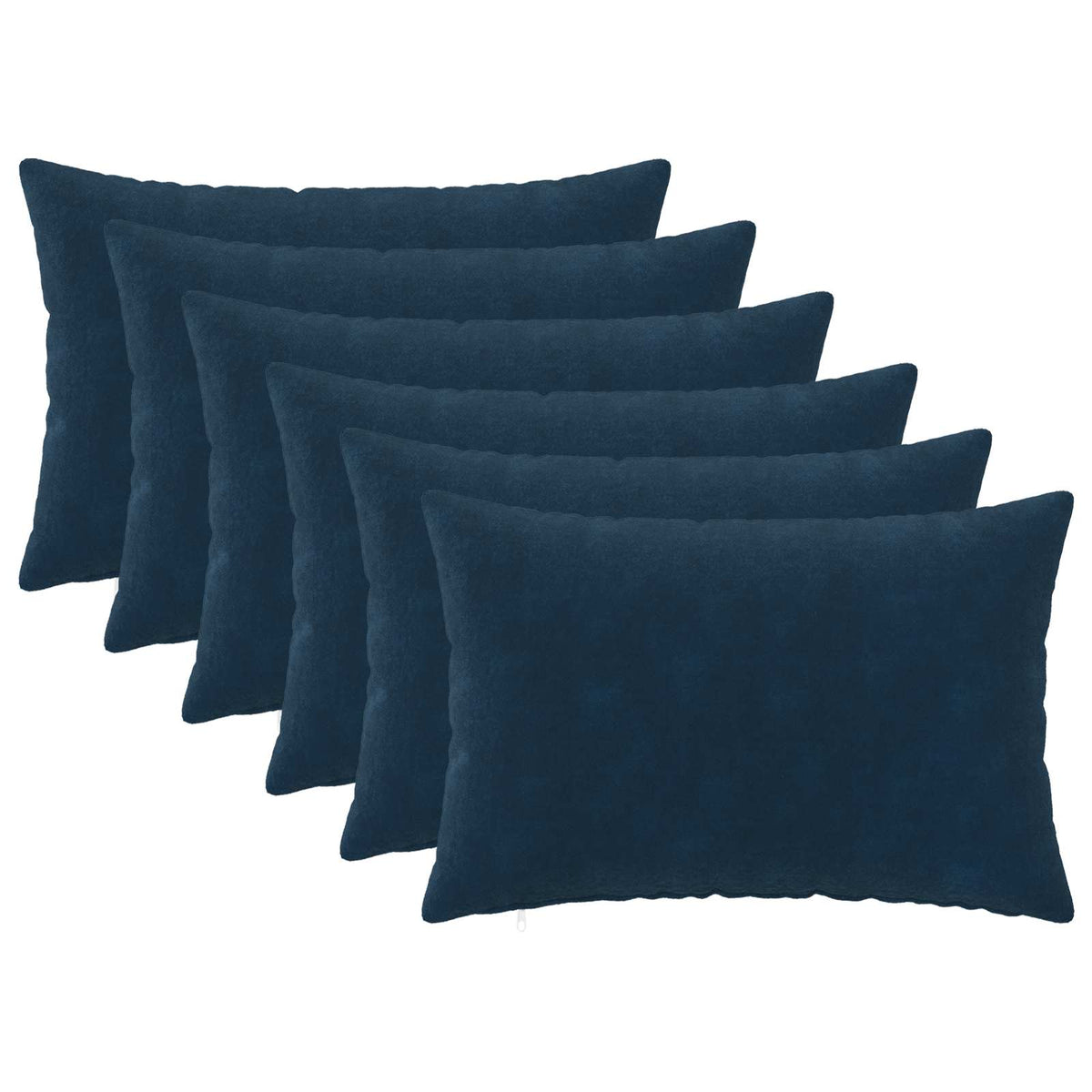 vidaXL Cushion with Pillow HEERLEN 6 pcs Blue Microfiber Fleece