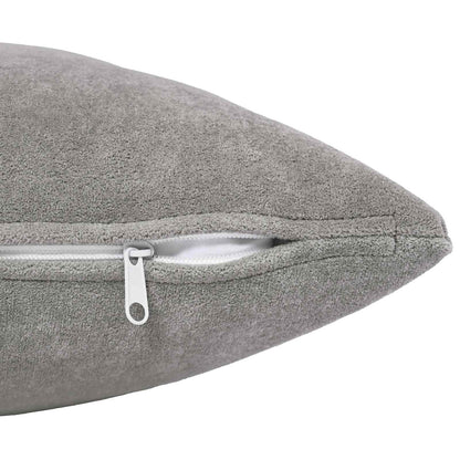vidaXL Cushion with Pillow HEERLEN 2 pcs Light Grey Microfiber Fleece