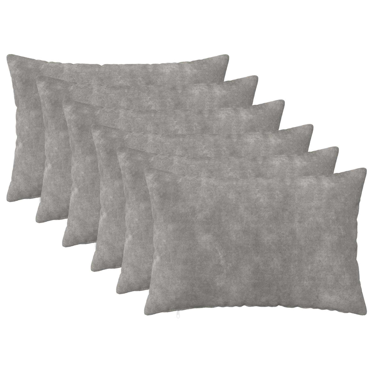 vidaXL Cushion with Pillow HEERLEN 6 pcs Light Grey Microfiber Fleece