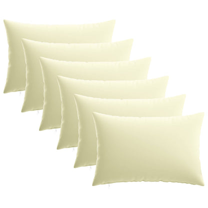 vidaXL Cushion with Pillow HEERLEN 6 pcs Cream Polyester