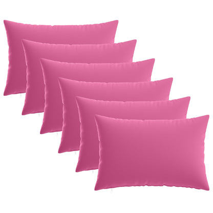 vidaXL Cushion with Pillow HEERLEN 6 pcs Pink Polyester