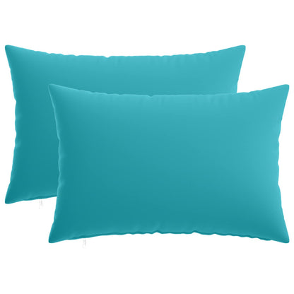 vidaXL Cushion with Pillow HEERLEN 2 pcs Turquoise Polyester