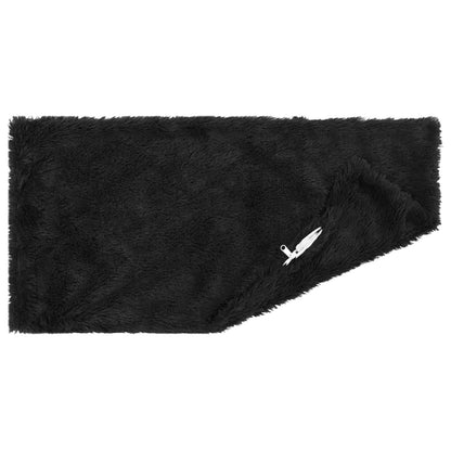 vidaXL Cushion with Pillow HEERLEN 2 pcs Black PV Fleece