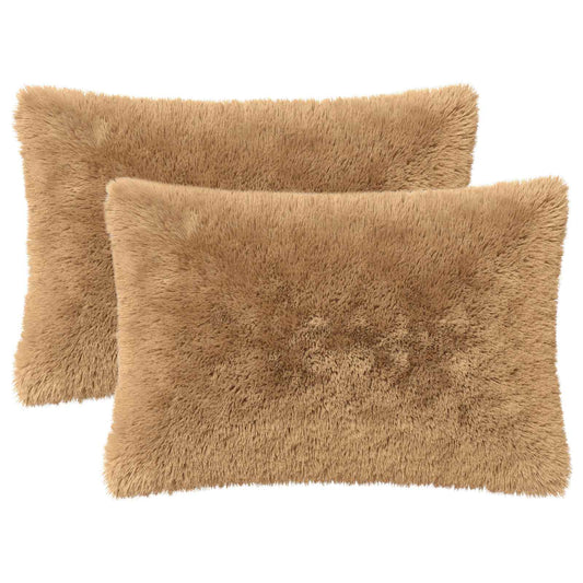vidaXL Cushion with Pillow HEERLEN 6 pcs Taupe PV Fleece