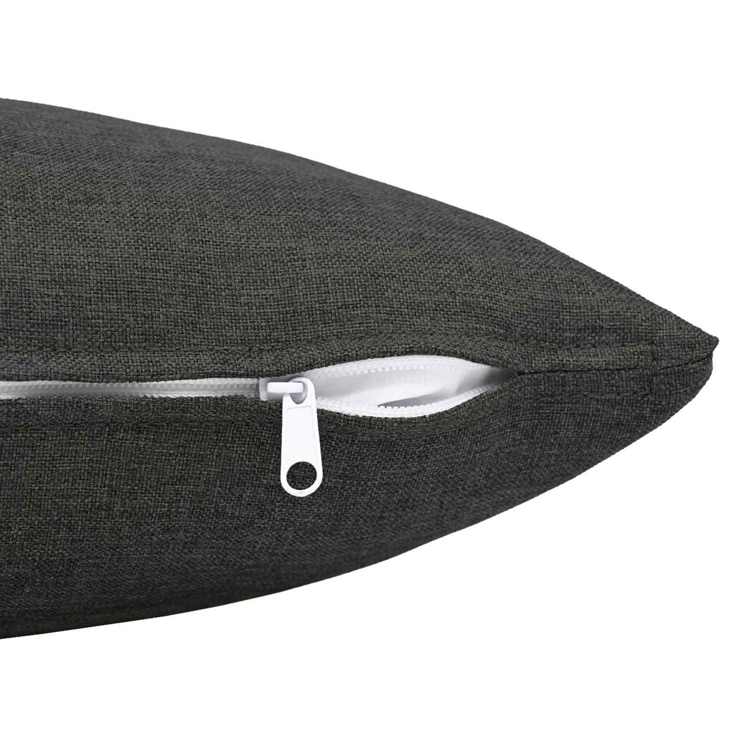 vidaXL Cushion with Pillow HEERLEN 2 pcs Dark Grey Fabric
