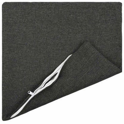 vidaXL Cushion with Pillow HEERLEN 2 pcs Dark Grey Fabric