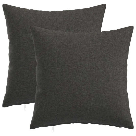 vidaXL Cushion with Pillow HEERLEN 2 pcs Dark Grey Fabric