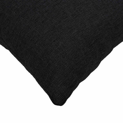 vidaXL Cushion with Pillow HEERLEN 6 pcs Black Fabric