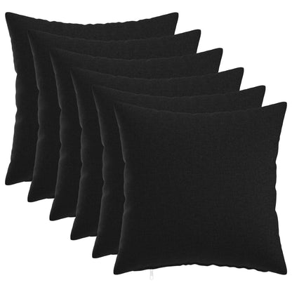 vidaXL Cushion with Pillow HEERLEN 6 pcs Black Fabric