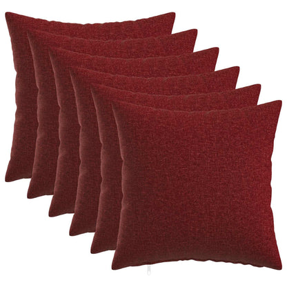 vidaXL Cushion with Pillow HEERLEN 6 pcs Wine Red Fabric