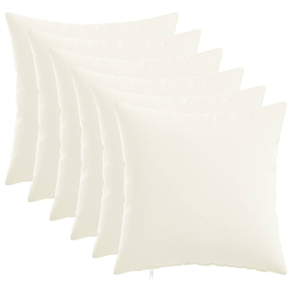 vidaXL Cushion with Pillow HEERLEN 6 pcs White Fabric