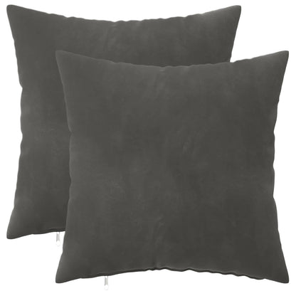 vidaXL Cushion with Pillow HEERLEN 2 pcs Dark Grey Velvet