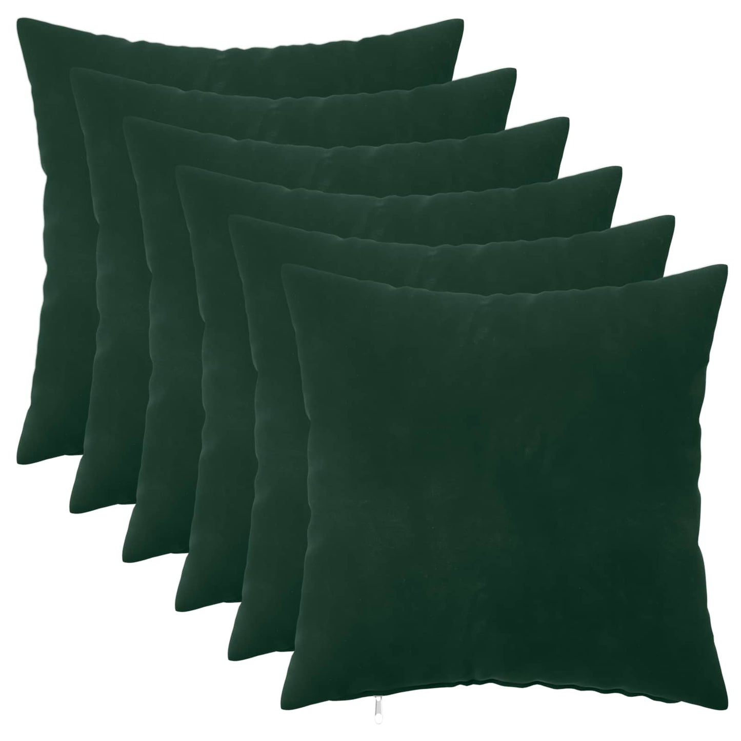 vidaXL Cushion with Pillow HEERLEN 6 pcs Dark Green Velvet