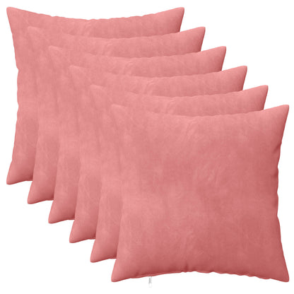 vidaXL Cushion with Pillow HEERLEN 6 pcs Pink Velvet