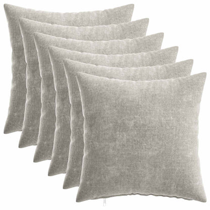 vidaXL Throw Pillow 6 pcs HEERLEN Light Grey 35 x 35 cm
