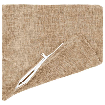 vidaXL Throw Pillow 2 pcs HEERLEN Taupe 35 x 35 cm Chenille Fabric