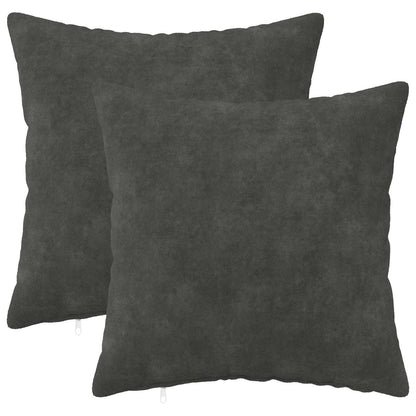 vidaXL Cushion with Pillow HEERLEN 2 pcs Anthracite Microfiber Fleece
