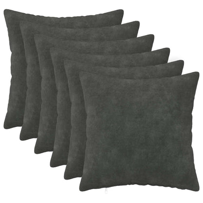 vidaXL Cushion with Pillow HEERLEN 6 pcs Anthracite Microfiber Fleece