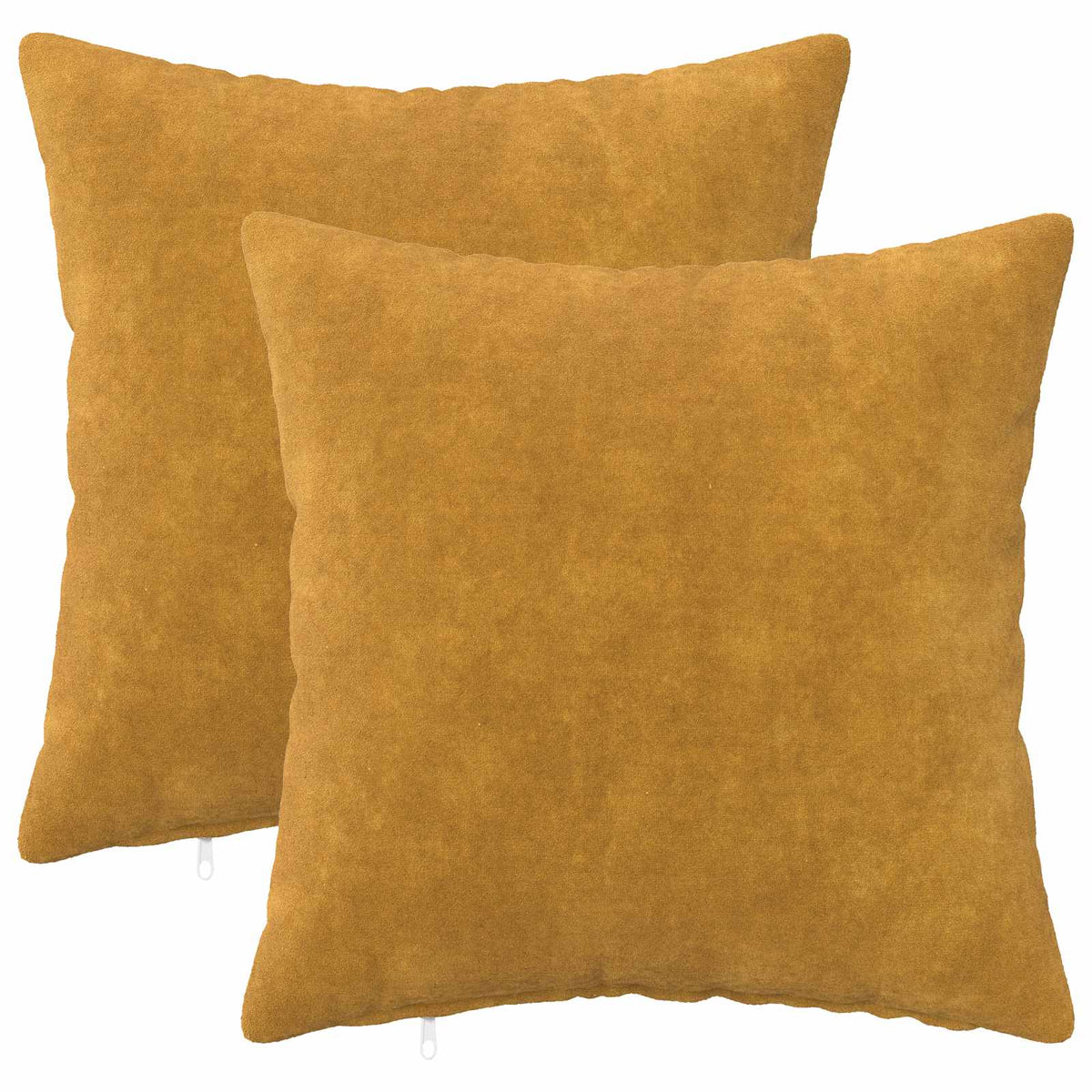 vidaXL Cushion with Pillow HEERLEN 2 pcs Yellow Microfiber Fleece