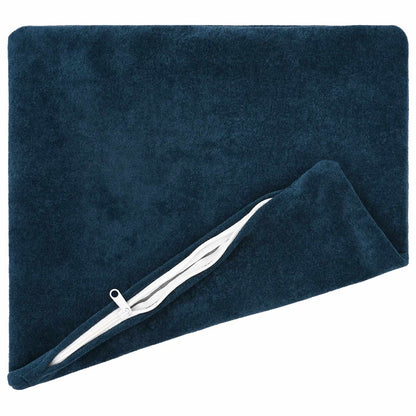 vidaXL Cushion with Pillow HEERLEN 2 pcs Blue Microfiber Fleece