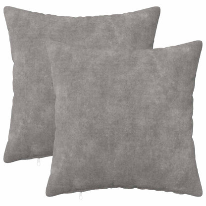 vidaXL Cushion with Pillow HEERLEN 2 pcs Light Grey Microfiber Fleece
