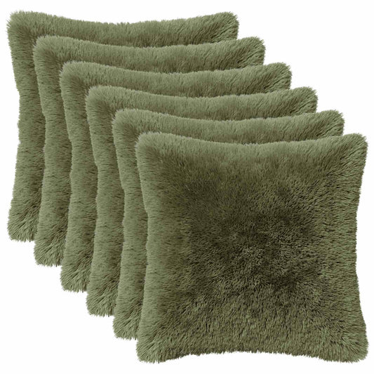 vidaXL Cushion with Pillow HEERLEN 2 pcs Green PV Fleece