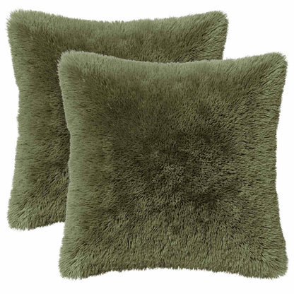 vidaXL Cushion with Pillow HEERLEN 6 pcs Green PV Fleece