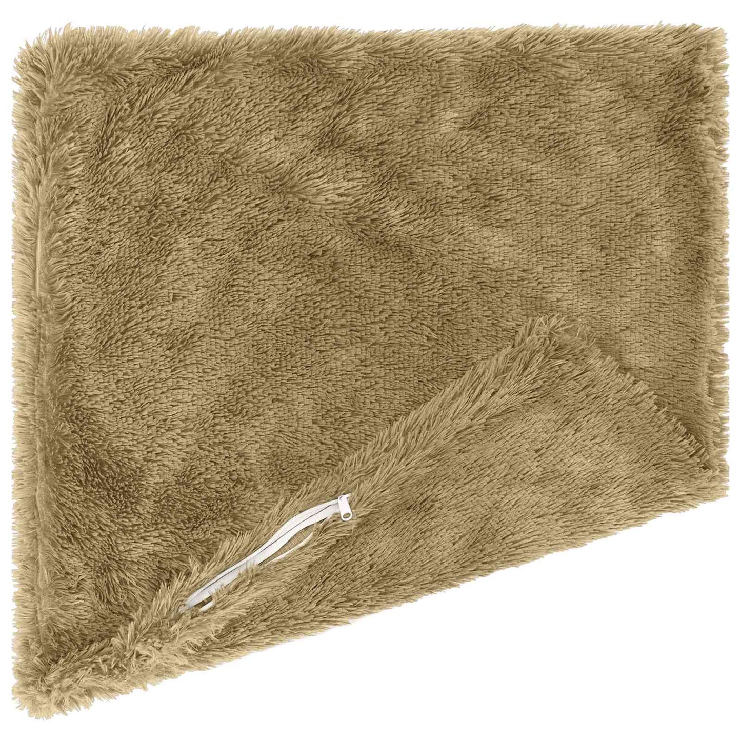 vidaXL Cushion with Pillow HEERLEN 6 pcs Light Grey PV Fleece