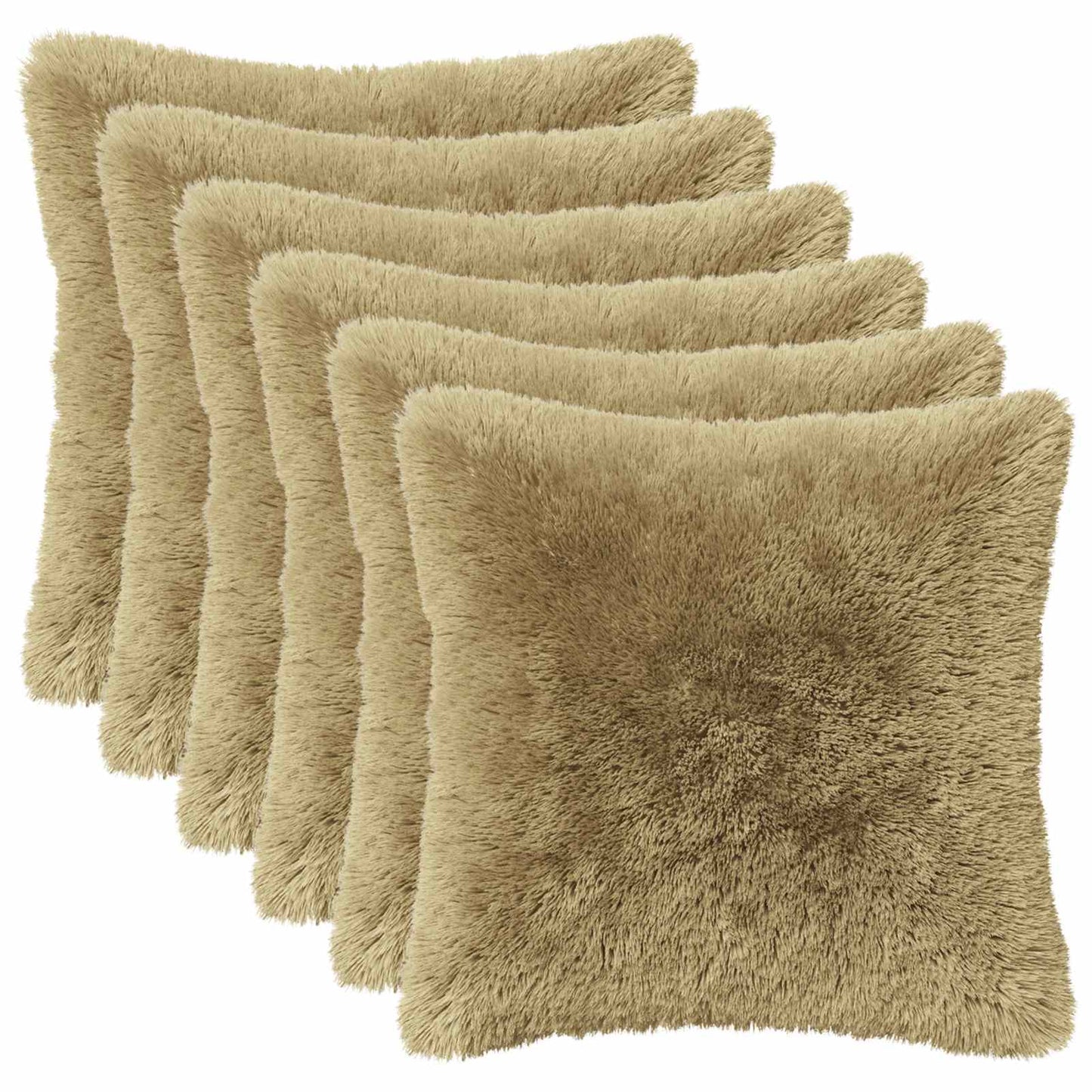 vidaXL Cushion with Pillow HEERLEN 6 pcs Light Grey PV Fleece