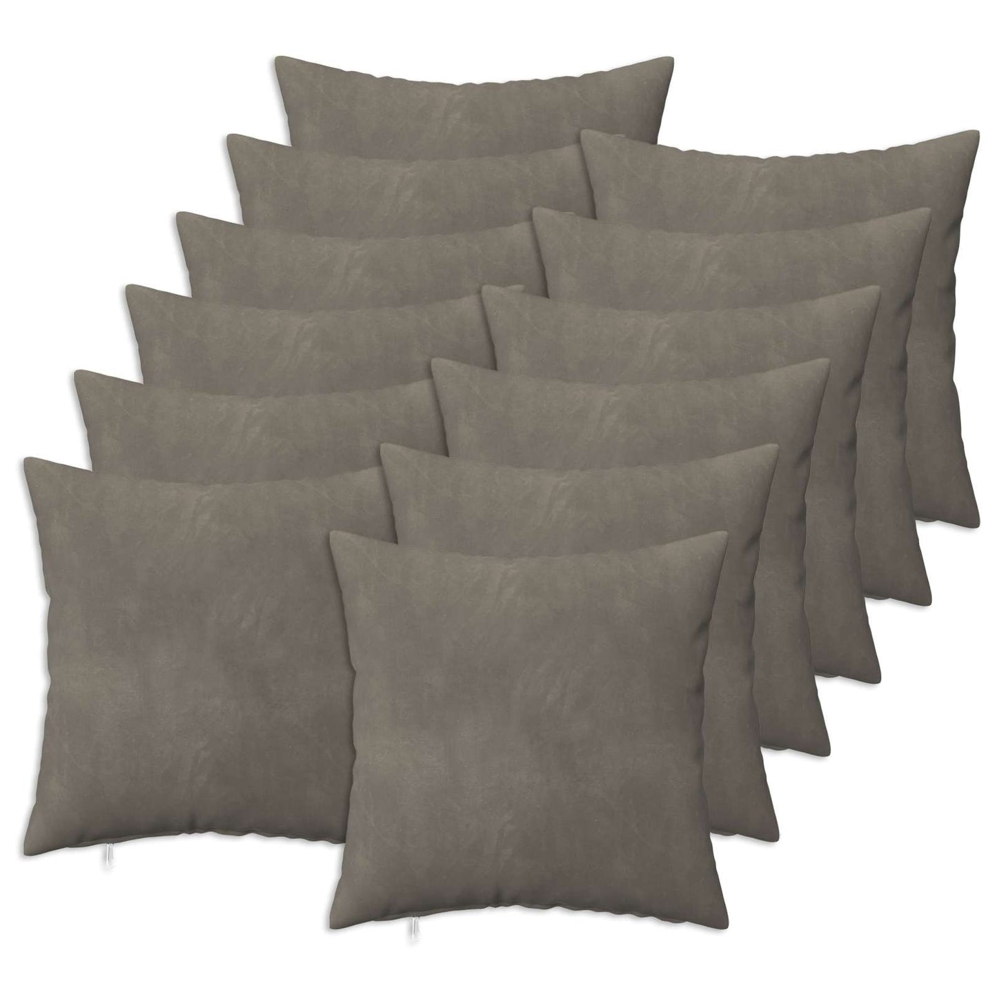 vidaXL Cushion with Pillow HEERLEN 12 pcs Light Grey Velvet
